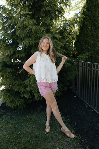 Bow Striped Shorts, Red - The Red Thread Boutique