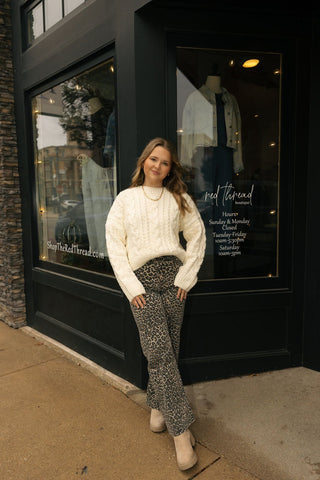 Braided Back Cable Sweater - The Red Thread Boutique