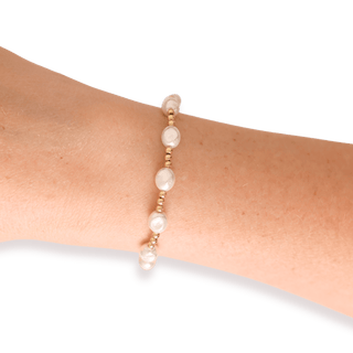 Bri Pearl Bracelet in Gold: Standard 6.75 Inch - The Red Thread Boutique