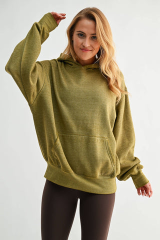 Burnout Bliss Fleece Hoodie - The Red Thread Boutique