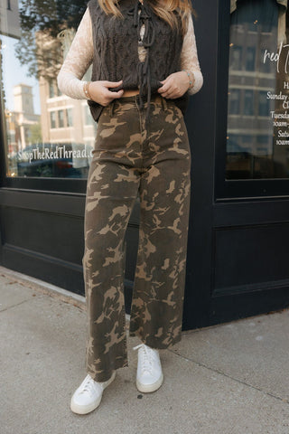 Camo Stretchy Pants - The Red Thread Boutique