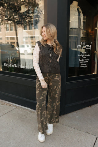 Camo Stretchy Pants - The Red Thread Boutique