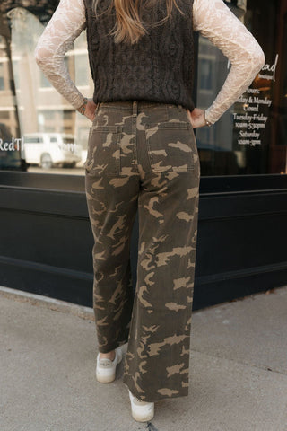 Camo Stretchy Pants - The Red Thread Boutique