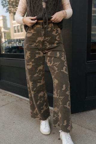 Camo Stretchy Pants - The Red Thread Boutique