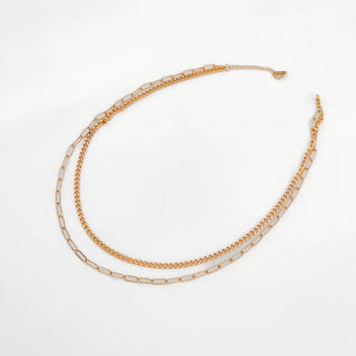 Champagne Rain Rope Chain Layered Necklace - The Red Thread Boutique