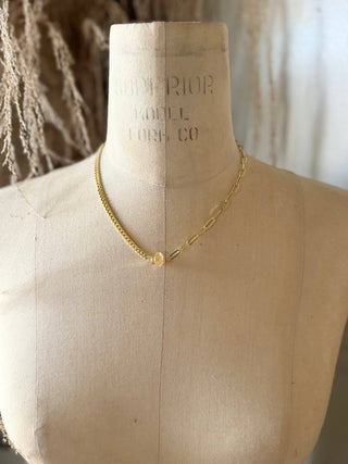 Citrine Stone Necklace - The Red Thread Boutique