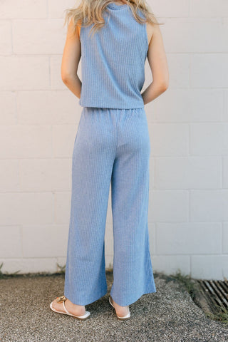 Coastline Rib Pant, Bay Blue *final sale - The Red Thread Boutique