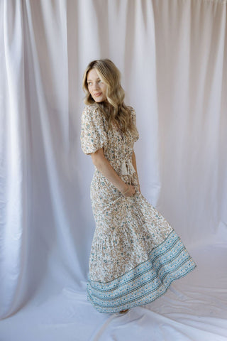 Collins Midi Dress, Blue Whimsy - The Red Thread Boutique