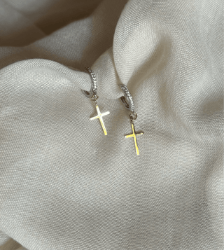 Cross Huggies - The Red Thread Boutique