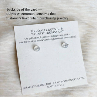 Cross Stud Earrings - The Red Thread Boutique