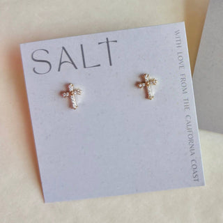 Cross Stud Earrings - The Red Thread Boutique