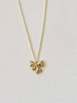 Crystal Bow Necklace - The Red Thread Boutique