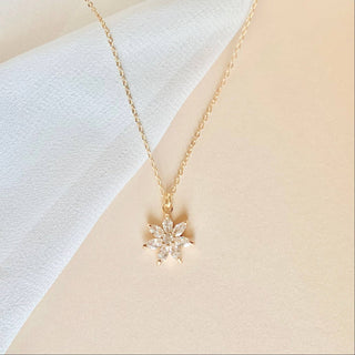 Crystal Flower Necklace - The Red Thread Boutique