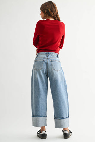 Cuffed Barrel, Med Wash - The Red Thread Boutique