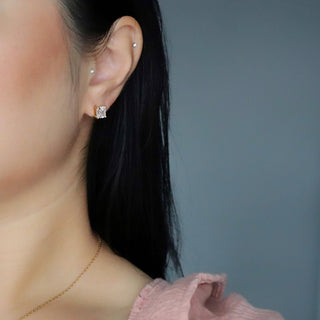 CZ Square Stud Earrings - The Red Thread Boutique