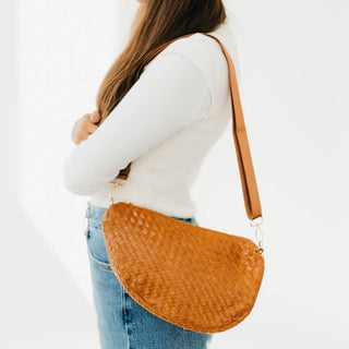 Romee Woven Saddle Bag, Cream *final sale