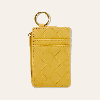 Keychain Wallet - Woven Mustard *final sale