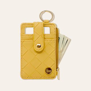 Keychain Wallet - Woven Mustard *final sale