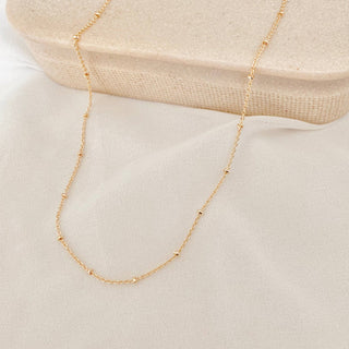 Dainty Beaded Chain Necklace - The Red Thread Boutique