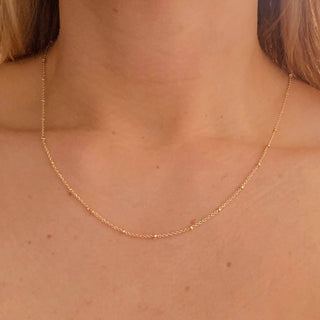 Dainty Beaded Chain Necklace - The Red Thread Boutique