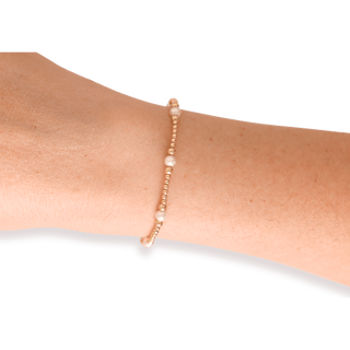 Dainty Sutton Pearl Bracelet in Gold: Standard 6.75 Inch - The Red Thread Boutique