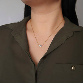 Dainty Toi et Moi Necklace | Pendant Necklace - The Red Thread Boutique