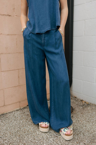 Dark Chambray Pants *final sale - The Red Thread Boutique