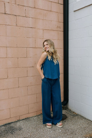 Dark Chambray Pants *final sale - The Red Thread Boutique
