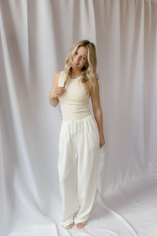 Daybreak Lightweight Trouser, White - The Red Thread Boutique