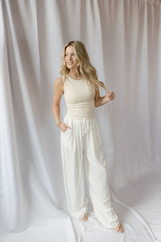 Daybreak Lightweight Trouser, White - The Red Thread Boutique