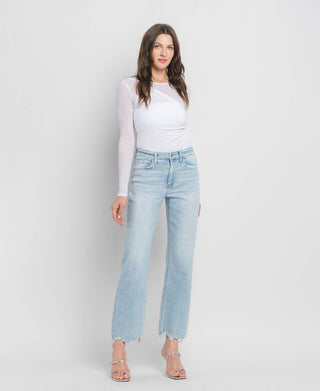 High Rise Slim Wide, Lt Wash by Vervet