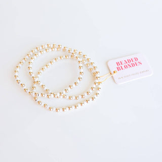 Demi Bracelet in White: Standard 6.75 inch - The Red Thread Boutique