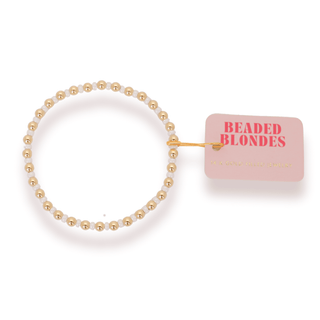 Demi Bracelet in White: Standard 6.75 inch - The Red Thread Boutique