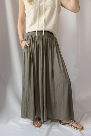 Driftwood Flowy Pants, Olive - The Red Thread Boutique