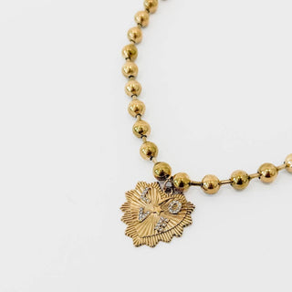 Sunburst Heart Love Pendant Necklace - Toggle