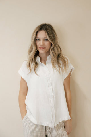 Elieo Top, White - The Red Thread Boutique