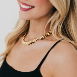Elise Woven Chain Necklace - The Red Thread Boutique