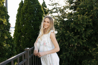 Embroidered Tank/Pants Set *final sale - The Red Thread Boutique