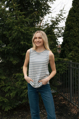 Euclid Tank, White Sky Blue *final sale - The Red Thread Boutique