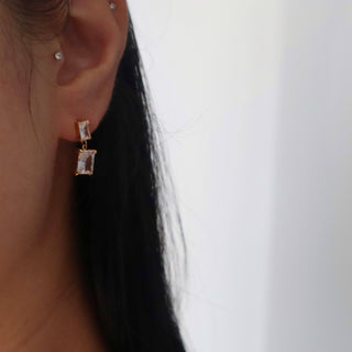 Evelina Earrings | Zircon Dangle Earrings - The Red Thread Boutique
