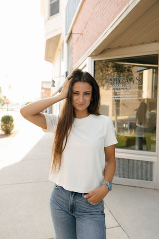 Everyday Tee, Cream - The Red Thread Boutique
