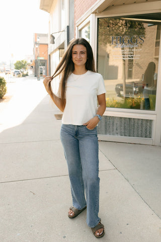 Everyday Tee, Cream - The Red Thread Boutique