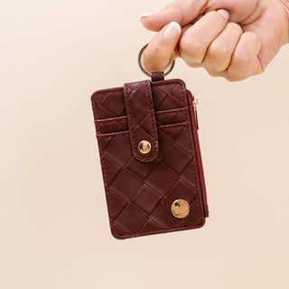 Keychain Wallet - Woven Plum *final sale