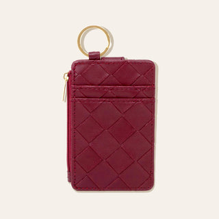 Keychain Wallet - Woven Plum *final sale