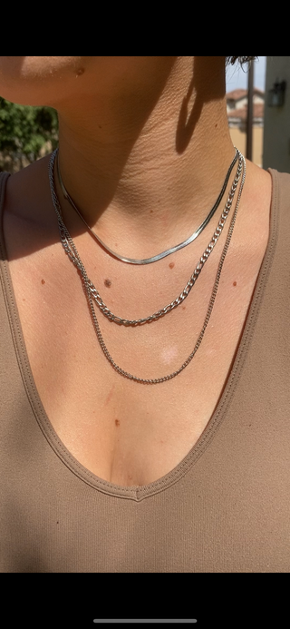 Gwenyth Necklace set: Silver