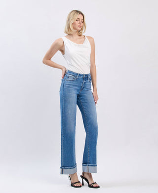 F5998 Cuffed Denim - The Red Thread Boutique