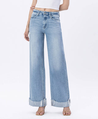 F6033 Super High Rise Cuffed Denim - The Red Thread Boutique