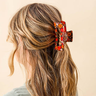 Claw Clip-Wild About You Navy *final sale