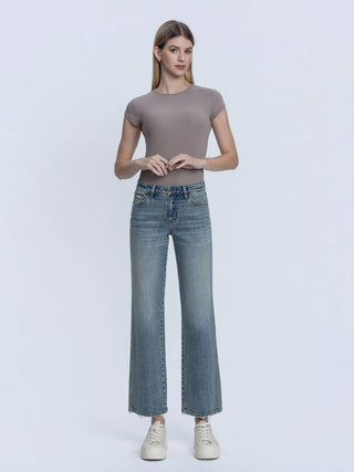 F9022 Mid Rise Tinted Slim Wide - The Red Thread Boutique