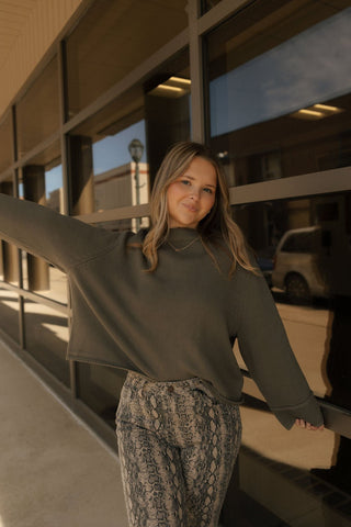 Flare with Regular Hem, Snake *final sale - The Red Thread Boutique